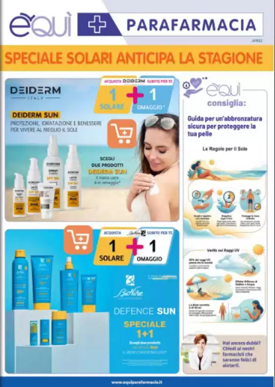 Volantino É Qui Parafarmacie a Orte | Speciale solari anticipa la stagione | 2026-05-04T00:00:00.000Z - 2026-05-11T00:00:00.000Z