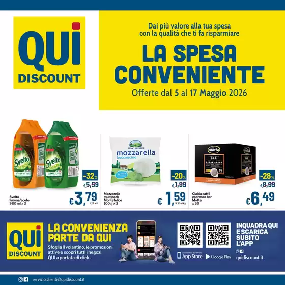 Volantino Qui Discount | La spesa conveniente | 2026-05-05T00:00:00.000Z - 2026-05-17T00:00:00.000Z