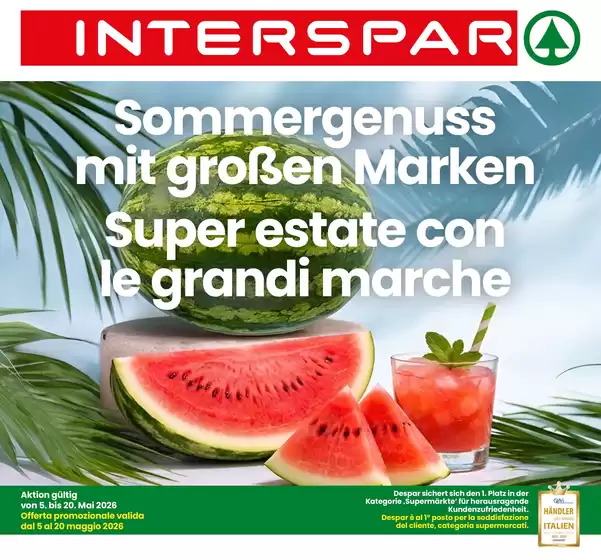 Volantino Interspar | Super estate con le grandi marche | 2026-05-05T00:00:00.000Z - 2026-05-20T00:00:00.000Z