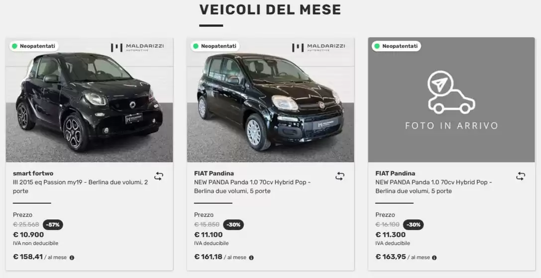 Volantino Maldarizzi Automotive a Galliate Lombardo | VEICOLI DEL MESE | 2026-05-05T00:00:00.000Z - 2026-05-31T00:00:00.000Z