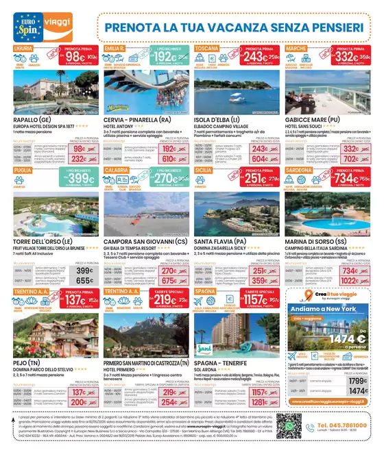 Volantino Eurospin Viaggi | PRENOTA LA TUA VACANZA SENZA PENSIERI | 2026-05-05T00:00:00.000Z - 2026-05-10T00:00:00.000Z