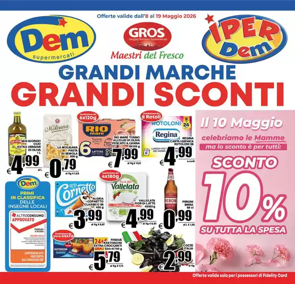 Volantino Dem | Grandi marche Grandi sconti | 2026-05-08T00:00:00.000Z - 2026-05-19T00:00:00.000Z