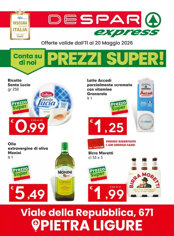 Volantino Despar Express | Prezzi super! | 2026-05-11T00:00:00.000Z - 2026-05-20T00:00:00.000Z