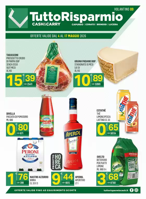 Volantino Tutto Risparmio Cash&Carry a Civitella di Romagna | Offerte dal 4 al 17 Maggio 2026 | 2026-05-04T00:00:00.000Z - 2026-05-17T00:00:00.000Z