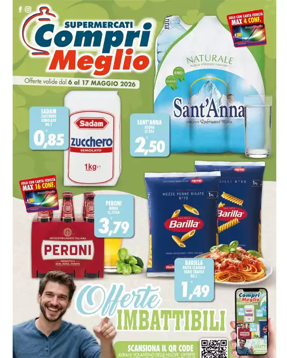 Volantino Compri Meglio a Civitella di Romagna | Offerte valide dal 6 al 17 maggio  | 2026-05-06T00:00:00.000Z - 2026-05-17T00:00:00.000Z