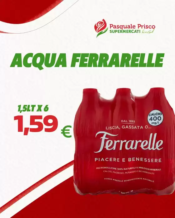 Volantino Supermercati Prisco a Civitella di Romagna | Acqua ferrarelle | 2026-05-06T00:00:00.000Z - 2026-05-10T00:00:00.000Z