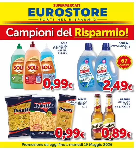 Volantino Supermercati Eurostore | Campioni del Risparmio! | 2026-05-06T00:00:00.000Z - 2026-05-19T00:00:00.000Z
