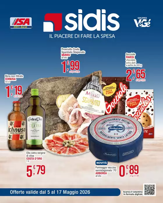 Volantino Sidis | Il piacere di fare la spesa | 2026-05-06T00:00:00.000Z - 2026-05-17T00:00:00.000Z
