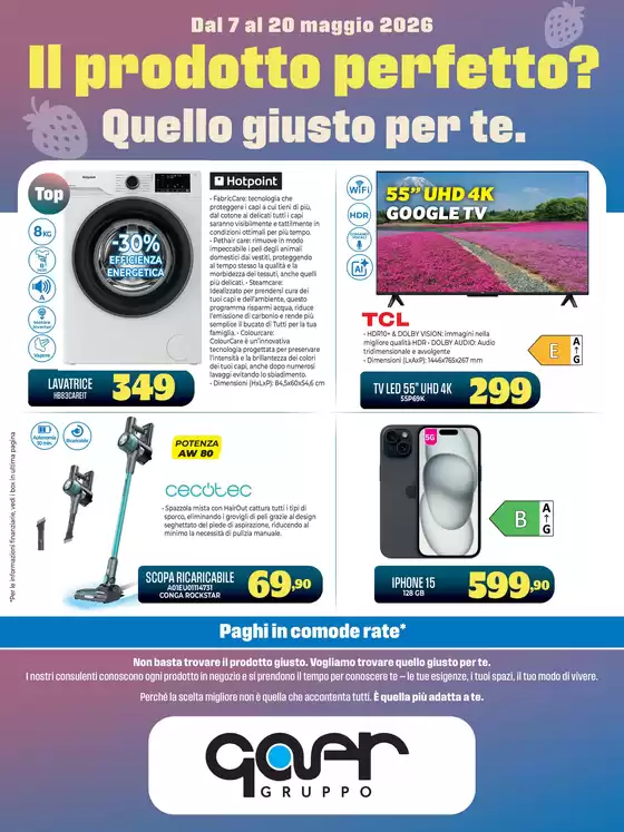 Volantino gaer a Giuliano Teatino | Il prodotto perfetto? Quello giusto per te! | 2026-05-07T00:00:00.000Z - 2026-05-20T00:00:00.000Z
