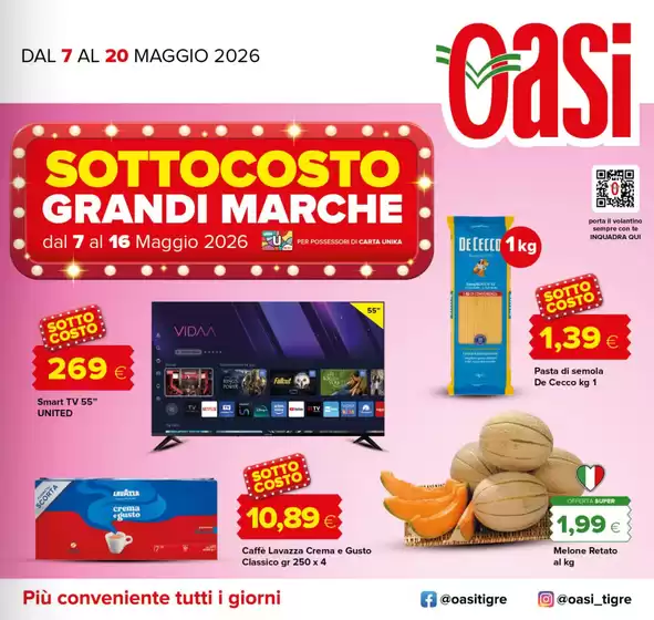 Volantino Oasi | Sottocosto | 2026-05-07T00:00:00.000Z - 2026-05-20T00:00:00.000Z