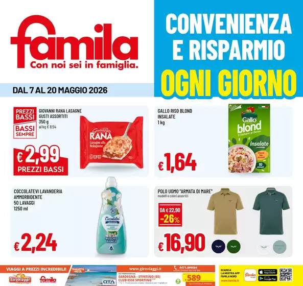 Volantino Famila | Convenienza e risparmio | 2026-05-07T00:00:00.000Z - 2026-05-20T00:00:00.000Z