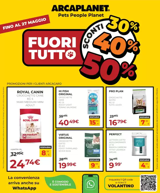 Volantino Arcaplanet | Fuori tutto | 2026-05-07T00:00:00.000Z - 2026-05-27T00:00:00.000Z