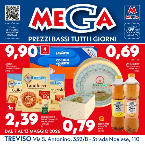 Volantino Supermercati Mega | Prezzi bassi tutti i giorni | 2026-05-07T00:00:00.000Z - 2026-05-13T00:00:00.000Z