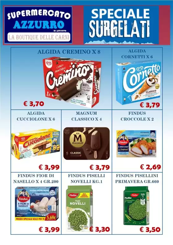 Volantino Supermercato Azzurro | Speciale surgelati | 2026-05-07T00:00:00.000Z - 2026-05-15T00:00:00.000Z