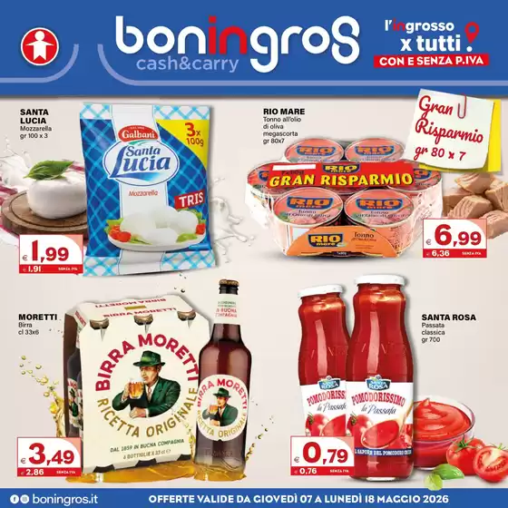 Volantino Boningros Cash and Carry | Grand Risparmio | 2026-05-07T00:00:00.000Z - 2026-05-18T00:00:00.000Z