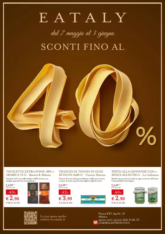 Volantino Eataly | SCONTI FINO AL 40% | 2026-05-07T00:00:00.000Z - 2026-06-03T00:00:00.000Z