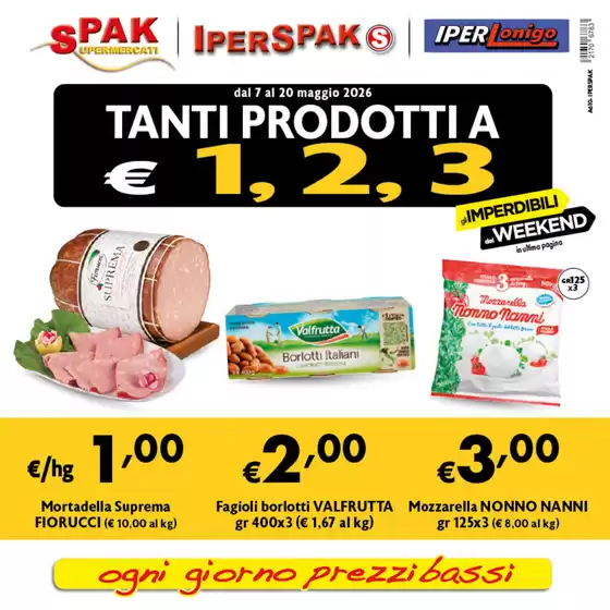 Volantino IperSpak | Tanti prodotti a 1,2,3 euro  | 2026-05-07T00:00:00.000Z - 2026-05-20T00:00:00.000Z