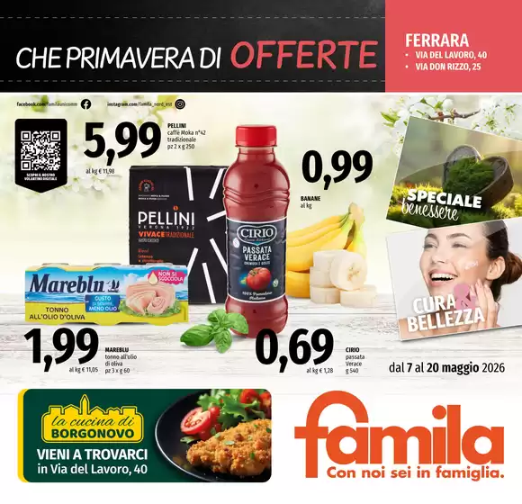 Volantino Famila | Che primavera di offerte | 2026-05-07T00:00:00.000Z - 2026-05-20T00:00:00.000Z