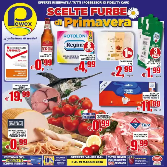 Volantino Pewex | Scelte furbe di primavera | 2026-05-08T00:00:00.000Z - 2026-05-19T00:00:00.000Z