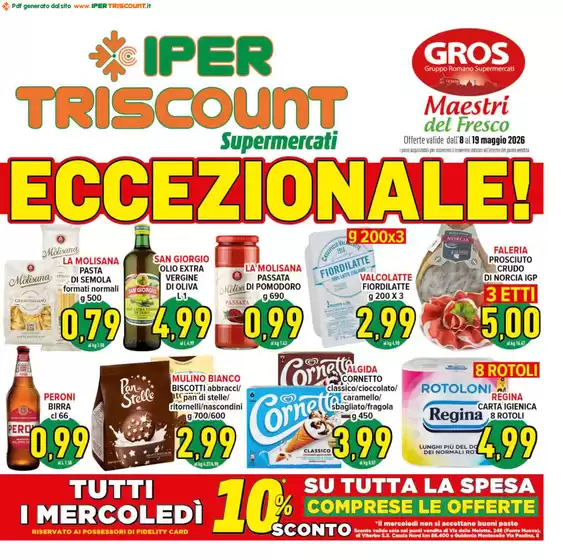 Volantino Iper Triscount | Eccezionale! | 2026-05-08T00:00:00.000Z - 2026-05-19T00:00:00.000Z