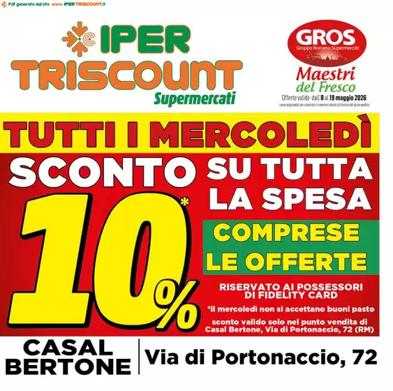 Volantino Iper Triscount | Sconto su tutta 10% | 2026-05-08T00:00:00.000Z - 2026-05-19T00:00:00.000Z