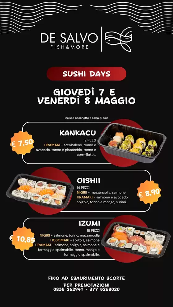 Volantino Pescheria De Salvo | Sushi days | 2026-05-07T00:00:00.000Z - 2026-05-08T00:00:00.000Z