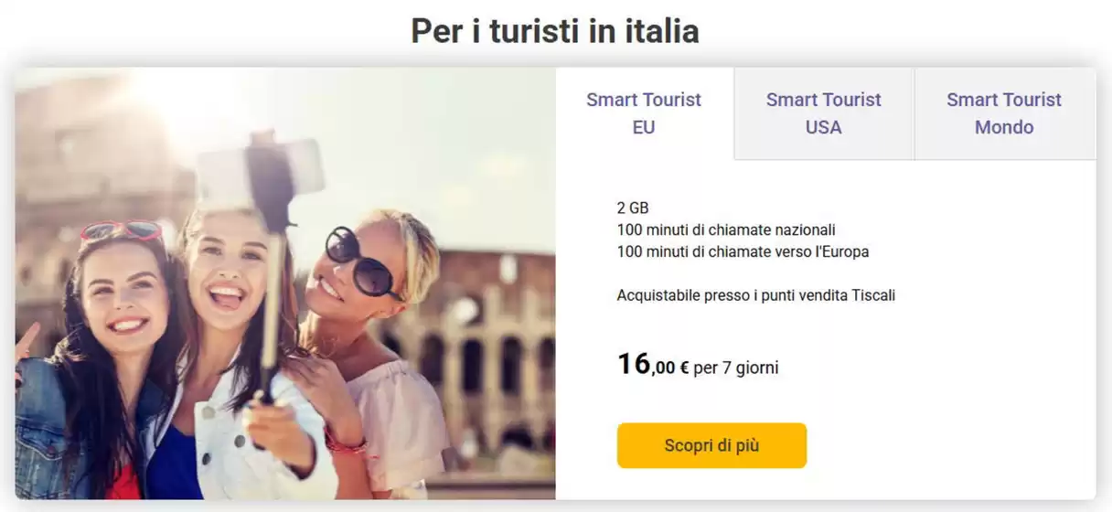 Volantino Tiscali Casa | Per i turisti in italia | 2026-05-08T00:00:00.000Z - 2026-05-15T00:00:00.000Z