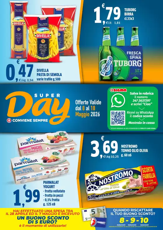 Volantino Superday | Offerte valide dal 8 al 18 maggio 2026 | 2026-05-08T00:00:00.000Z - 2026-05-18T00:00:00.000Z