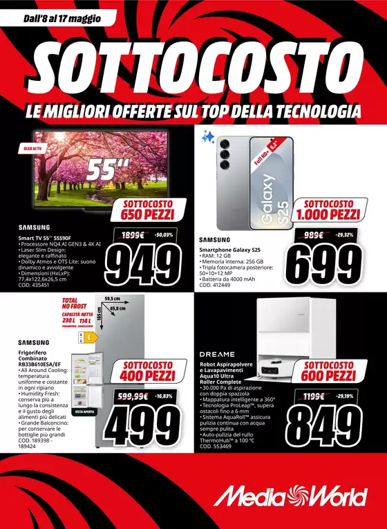 Volantino MediaWorld | Sottocosto | 2026-05-08T00:00:00.000Z - 2026-05-17T00:00:00.000Z