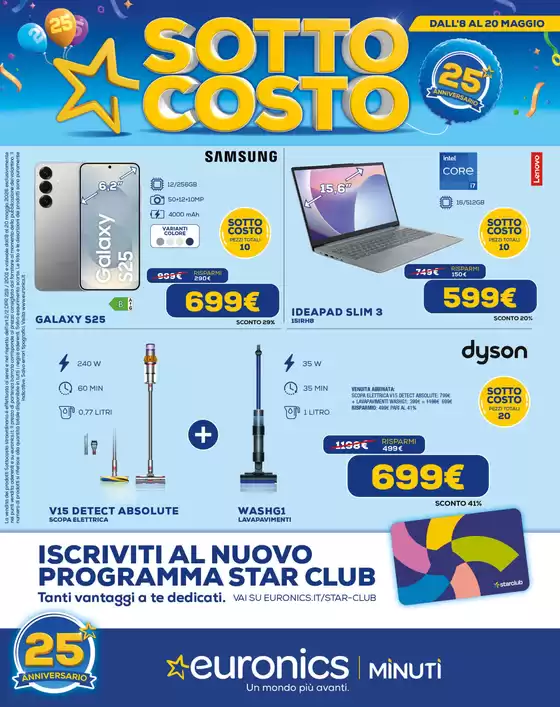 Volantino Euronics a Vasanello | Sottocosto Anniversario | 2026-05-08T00:00:00.000Z - 2026-05-20T00:00:00.000Z