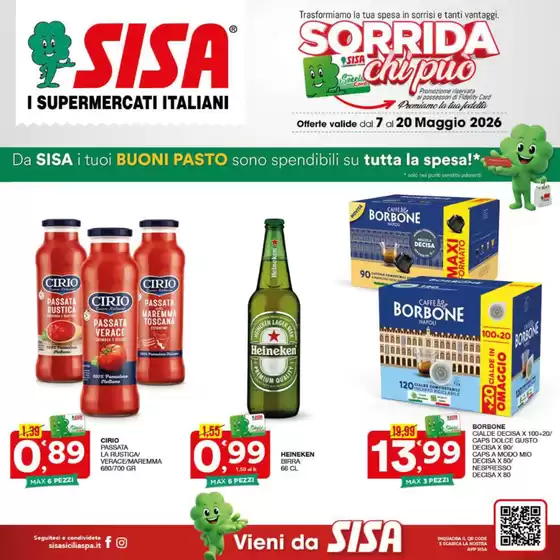 Volantino Sisa | Sorrida chi puo | 2026-05-07T00:00:00.000Z - 2026-05-20T00:00:00.000Z