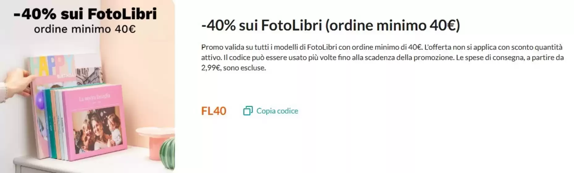 Volantino PhotoSì a Campofilone | -40% sui FotoLibri | 2026-05-08T00:00:00.000Z - 2026-05-13T00:00:00.000Z