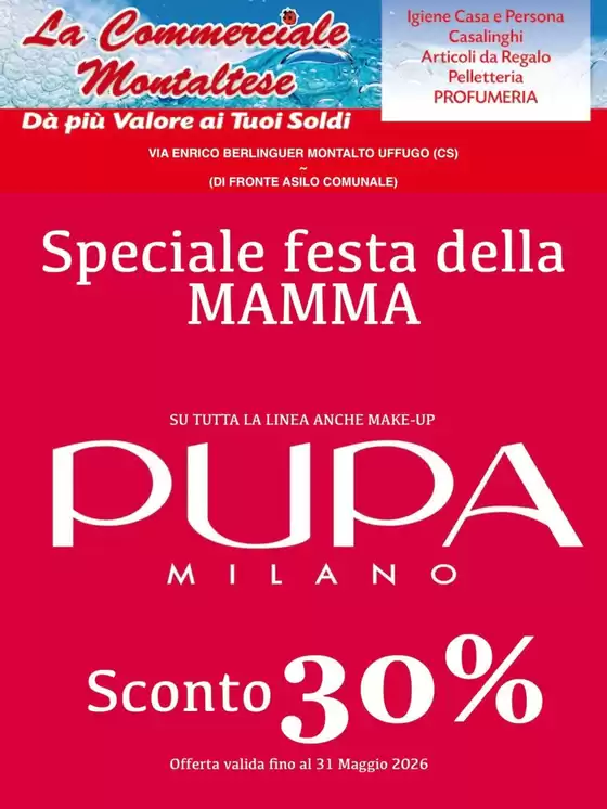 Volantino La Commerciale Montaltese | Sconto 30% | 2026-05-10T00:00:00.000Z - 2026-05-31T00:00:00.000Z