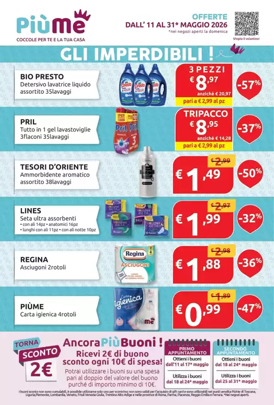 Volantino PiùMe | Gli imperdibili! | 2026-05-11T00:00:00.000Z - 2026-05-31T00:00:00.000Z