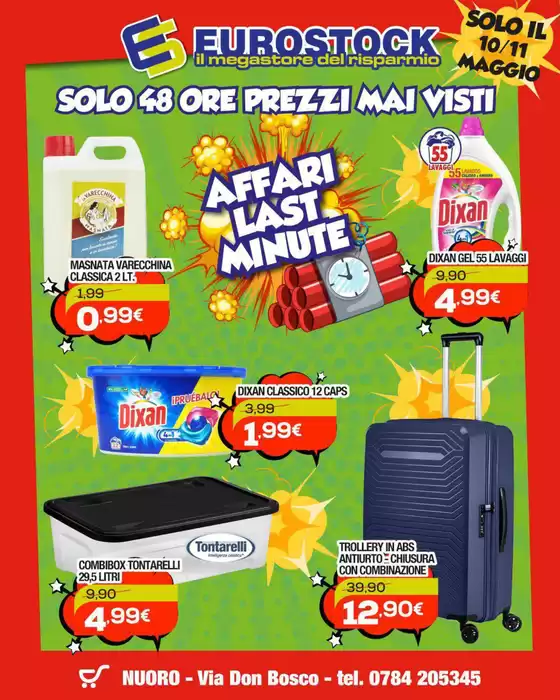 Volantino Eurostock | Affari last minute | 2026-05-10T00:00:00.000Z - 2026-05-11T00:00:00.000Z