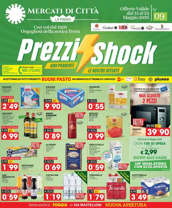 Volantino Mercati di Città | Prezzi shock | 2026-05-12T00:00:00.000Z - 2026-05-24T00:00:00.000Z