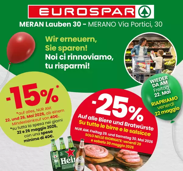 Volantino Eurospar | Noi ci rinnoviamo, tu risparmi! | 2026-05-22T00:00:00.000Z - 2026-05-30T00:00:00.000Z