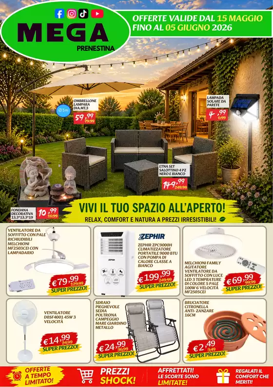Volantino Mega | Vivi il tuo spazio all'aperto  | 2026-05-15T00:00:00.000Z - 2026-06-05T00:00:00.000Z