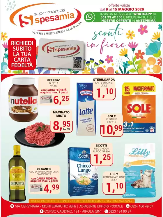 Volantino Supermercati Spesa Mia | Sconti in fiore | 2026-05-09T00:00:00.000Z - 2026-05-15T00:00:00.000Z
