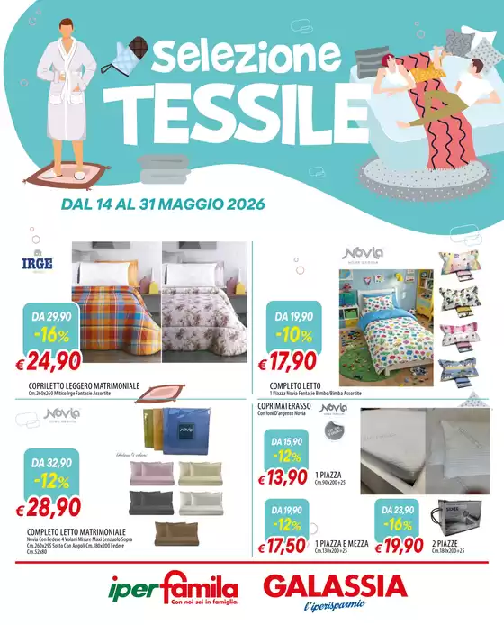 Volantino Galassia a Arre | Selezione tessile | 2026-05-14T00:00:00.000Z - 2026-05-31T00:00:00.000Z