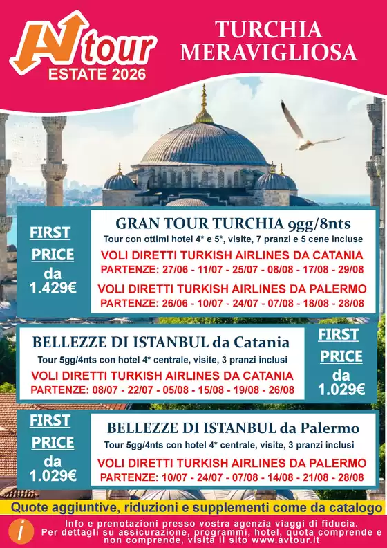 Volantino Av Tour a Postal | TURCHIA MERAVIGLIOSA | 2026-06-26T00:00:00.000Z - 2026-08-29T00:00:00.000Z