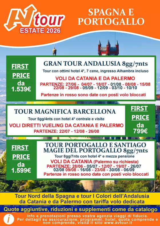 Volantino Av Tour a Postal | SPAGNA E PORTOGALLO | 2026-05-12T00:00:00.000Z - 2026-09-22T00:00:00.000Z