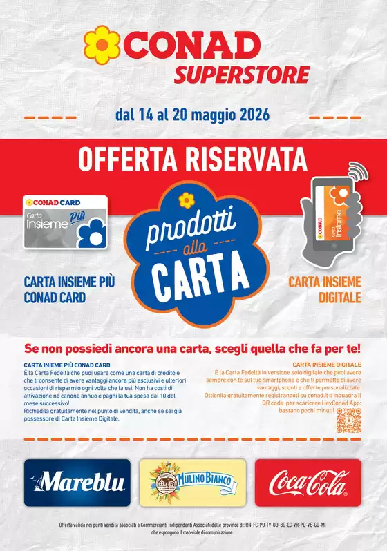 Volantino Conad Superstore a Ravascletto | PRODOTTI ALLA CARTA | 2026-05-14T00:00:00.000Z - 2026-05-20T00:00:00.000Z