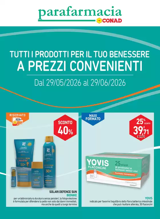 Volantino Parafarmacia Conad | A prezzi convenienti | 2026-05-29T00:00:00.000Z - 2026-06-29T00:00:00.000Z
