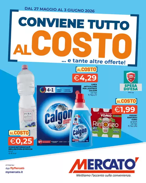 Volantino Mercatò | Conviene tutto al costo | 2026-05-27T00:00:00.000Z - 2026-06-03T00:00:00.000Z