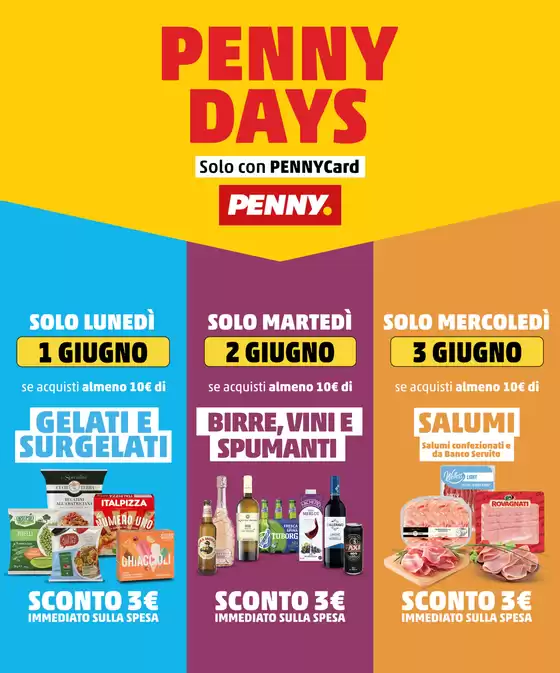 Volantino PENNY a Spineda | Penny Days | 2026-06-01T00:00:00.000Z - 2026-06-03T00:00:00.000Z