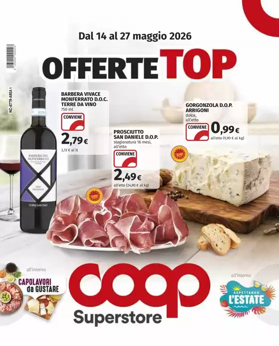 Volantino Coop a Comabbio | Offerte Top | 2026-05-14T00:00:00.000Z - 2026-05-27T00:00:00.000Z