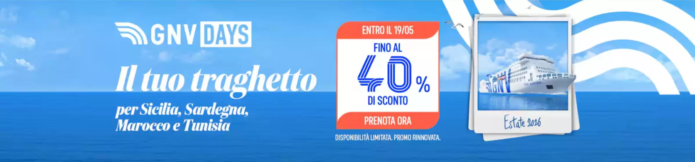 Volantino GNV a Limbiate | Il tuo traghetto | 2026-05-13T00:00:00.000Z - 2026-05-19T00:00:00.000Z