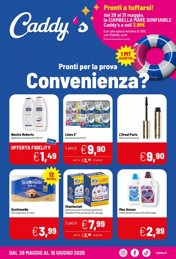 Volantino Caddy's | Pronti per la prova Convenienza? | 2026-05-28T00:00:00.000Z - 2026-06-16T00:00:00.000Z