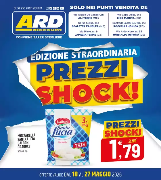 Volantino ARD Discount a Reano | Prezzi shock! | 2026-05-18T00:00:00.000Z - 2026-05-27T00:00:00.000Z